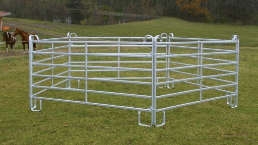 Weidepanel Stahl feuerverzinkt Zaunelememt 3 Meter mit Schnell-Kettenverschluss